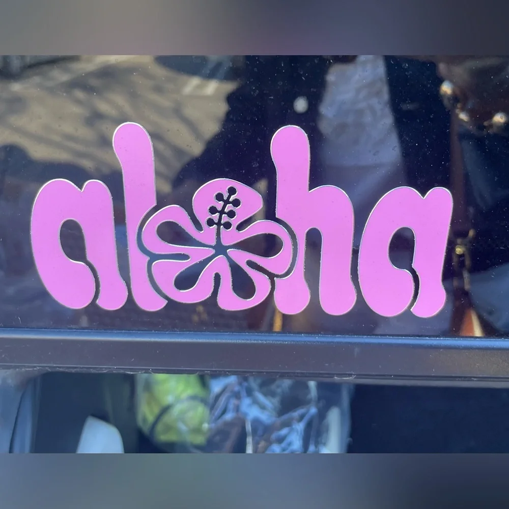 NWT Blue Aloha Decal NWT Hawaiian Sticker